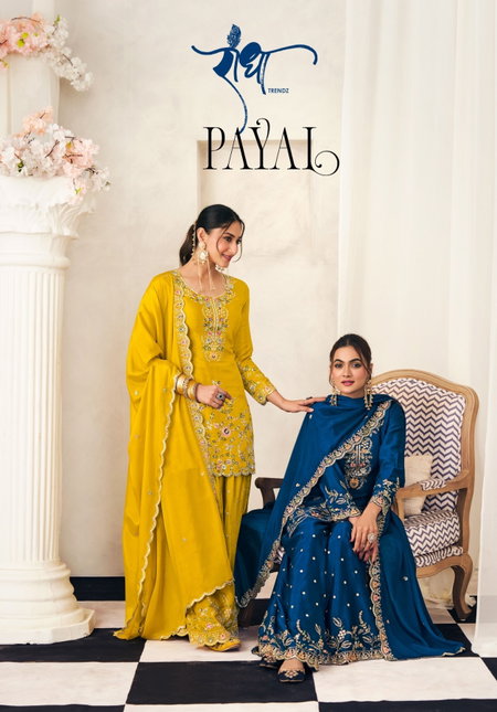 Payal By Radha Trendz Blooming Chinon Readymade Suits Wholesalers In Surat

